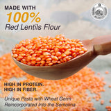 Morelli Pasta Fusilli Red Lentil Pasta - Gluten Free High Protein & Fiber - Imported from Italy 8.8oz / 250g (4 pack)