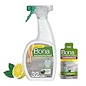 Bona® Multi-Surface Floor Cleaner Spray - 32 fl oz - Lemon Mint - Includes Filled Bottle + Concentrate Refill for Multi-Surface Floor Cleaning
