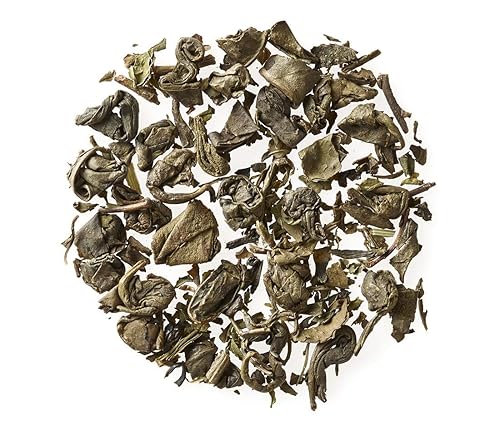 Golden Moon Tea Organic Moroccan Mint Green Tea - Loose Leaf, Non-GMO - Half Pound (96 Servings)