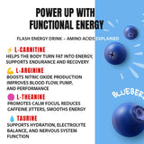 Flash Energy Drink | Elevate your Energy, Focus, and Performance | Natural | Non-GMO, Vegan, Gluten-Free Ingredients, Organic Green Tea, and Green