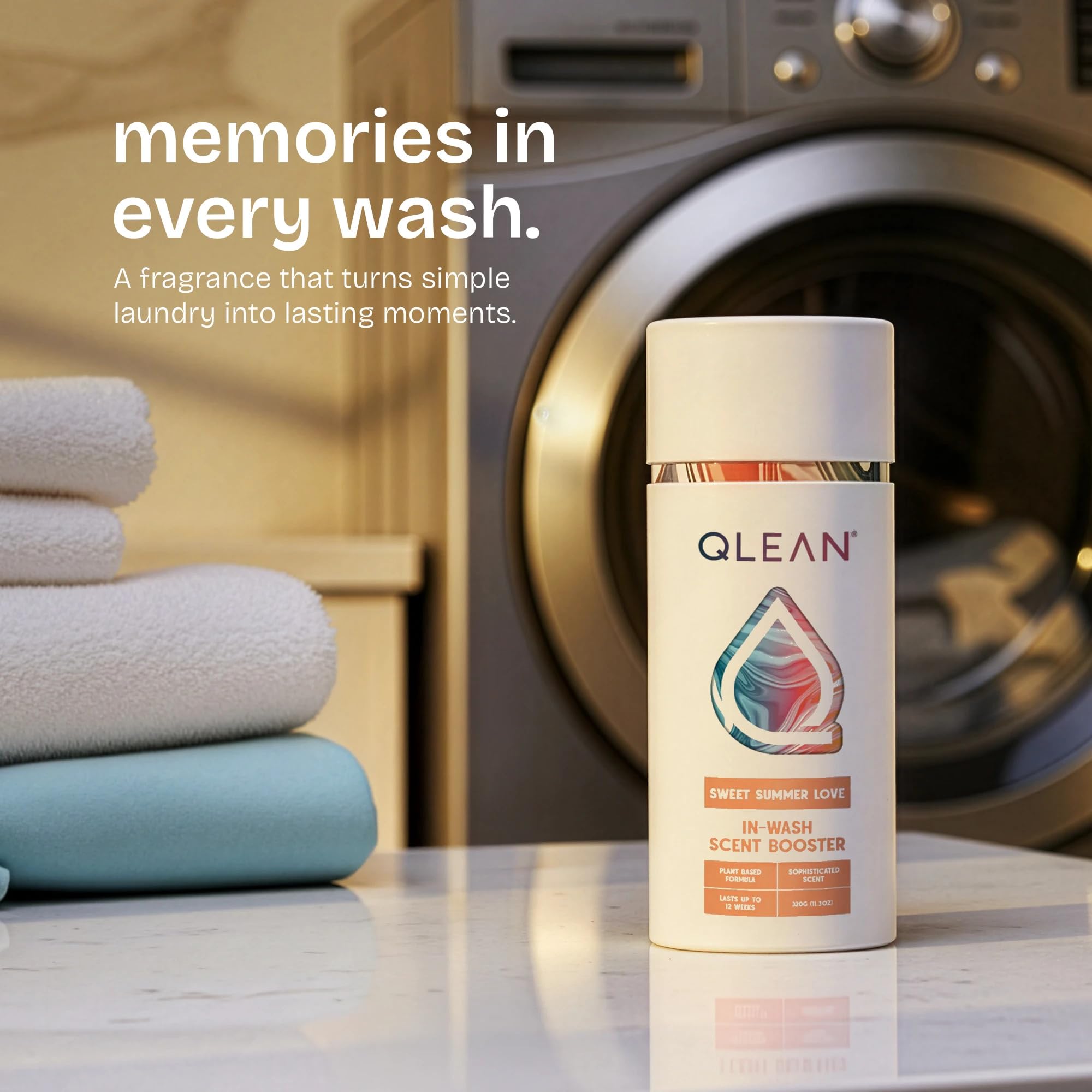 QLEAN Laundry Scent Booster Ruby Sunset Bliss - Plant-Based In-Wash Fragrance Beads, Long-Lasting Berry Floral Scent, Biodegradable Hypoallergenic