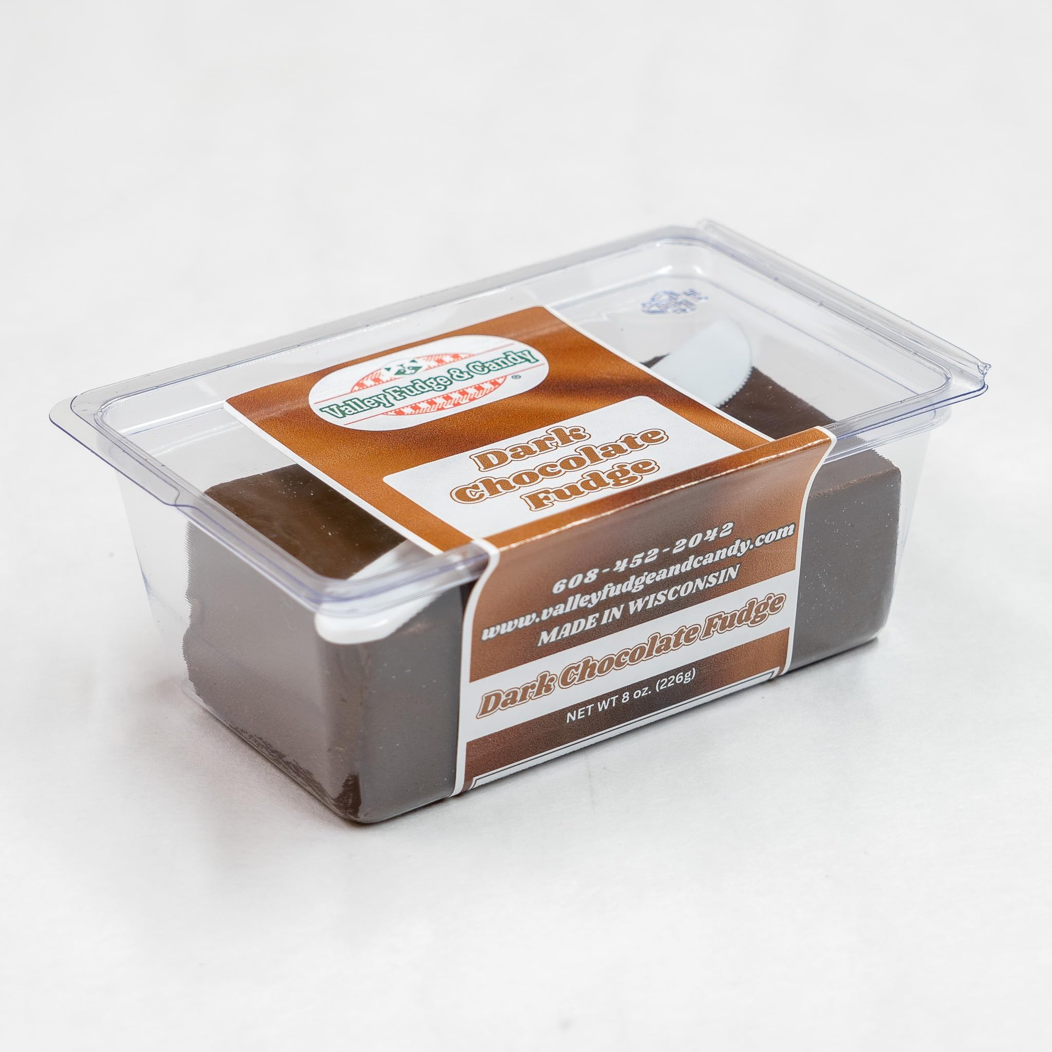 Valley Fudge, Dark Chocolate, Fresh Artisan Fudge, Real Butter, Gourmet Candy, Half Pound Package
