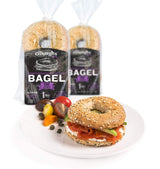 ODough's Thins Sprouted Whole Grain Flax Gluten Free Bagels Presliced (Frozen 0.50 Unit) (Pack of 6)