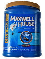 MAXWELL HOUSE The Original Roast Ground Coffee, Medium Classic and Rich Our Signature Club Pack, up to 380, 48 Oz