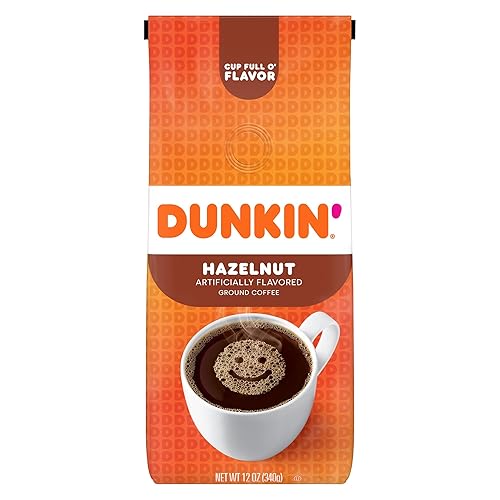 Dunkin' Donuts® Ground Coffee, Hazelnut, 12 Oz Per Bag