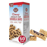 Wellsley Farms Chewy Chocolate Chip Granola Bars - No High-Fructose Corn Syrup - Vegetarian - Whole Grain Granola Bars - 110 Calories Per Bar