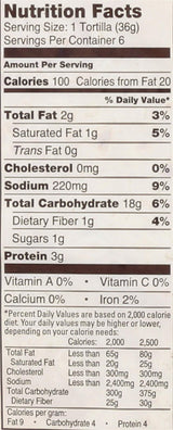 La Tortilla Factory, Tortilla Traditional Organic, 6 Count, 7.62 Ounce