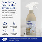 The Clean People Stain Remover Spray - Simple, Clean Ingredients - Laundry Spot Treatment for Food, Pet & Baby Stains - Boosted with Enzymes - Fabric