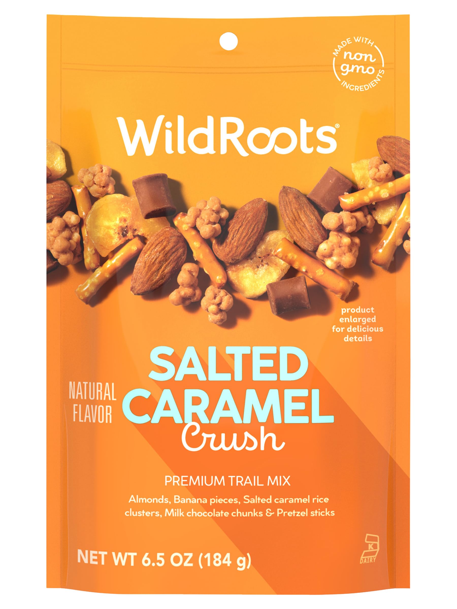 WildRoots Trail Mix, Made with Non-GMO Ingredients & Natural Flavor Salted Caramel Chocolate Banana, 6.5 Ounce (Pack of 1)