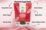 Guava Leaf Tea (Dried Crushed Leaves, Not Powder) 8 Oz, Hair Re-Growth, Skin & Nails, No Preservatives, 100% Pure Guava Leaves (1 Pack(8 Oz))