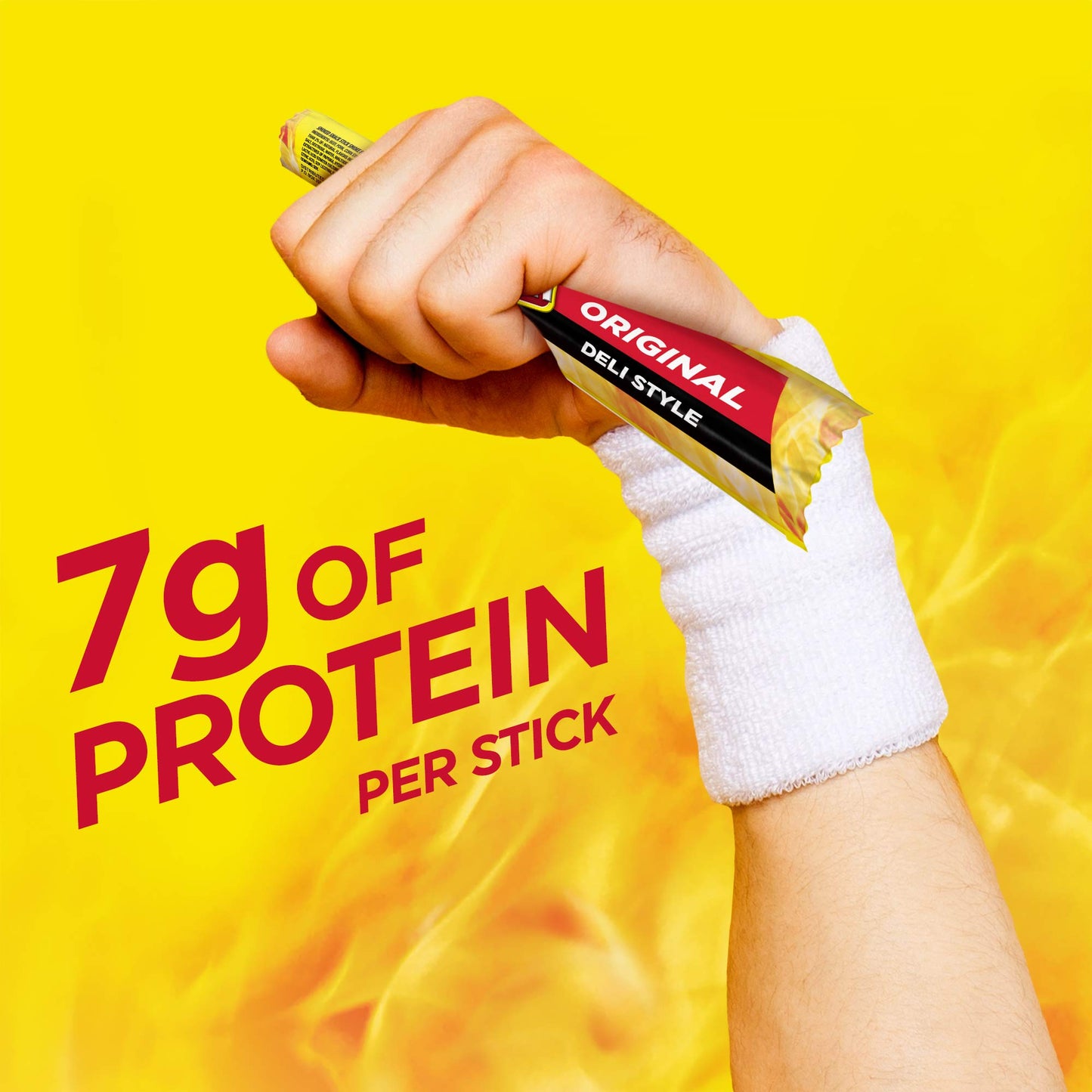 Slim Jim Monster Shortboi Smoked Meat Sticks, Deli Style Original Flavor, 7g Protein Per Stick, Snack Size, 0.9 oz. (24 Count)