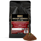 Organic Espresso Ground Coffee, Fine Grind Espresso Grounds Gourmet, Caffeinated Ground Espresso Coffee, Organic Espresso Blend with Sumatra French