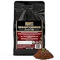 Organic Espresso Ground Coffee, Fine Grind Espresso Grounds Gourmet, Caffeinated Ground Espresso Coffee, Organic Espresso Blend with Sumatra French