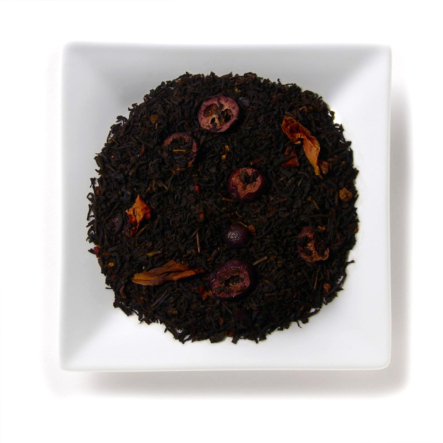 Mahamosa Pomegranate Cranberry Decaf Tea 2 oz - Decaffeinated Flavored Black Tea Blend Loose Leaf (with flavoring, freeze-dried cranberry slices