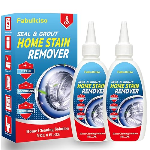 Home Stain Remover Gel - Stubborn Stain Cleaner No Harsh Scrubbing Required, Front Loader Washing Machine Seal Washing Machine Seals, Sinks & Tiles |