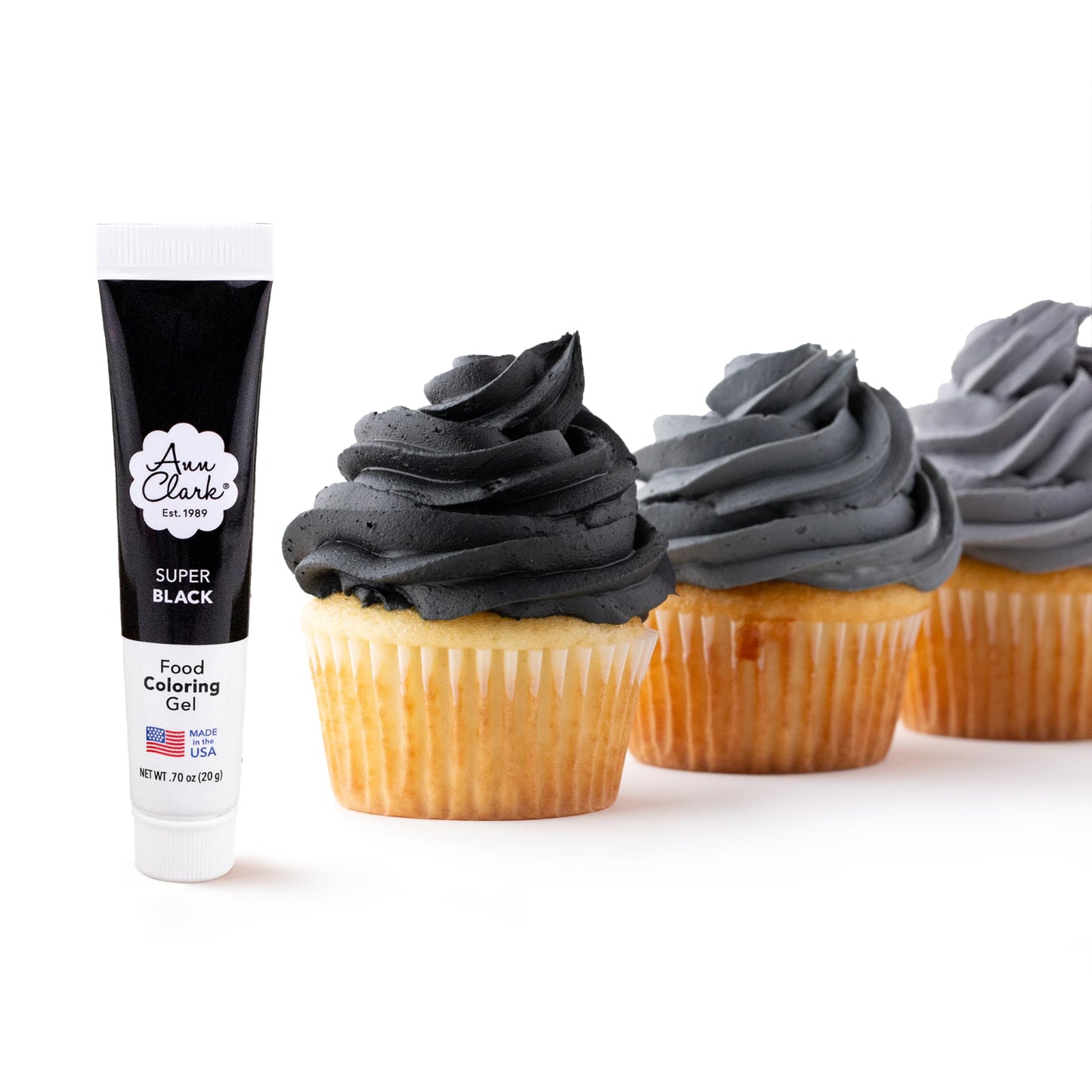 Ann Clark Super Black Food Coloring Gel .70 oz. Professional Grade Made in USA