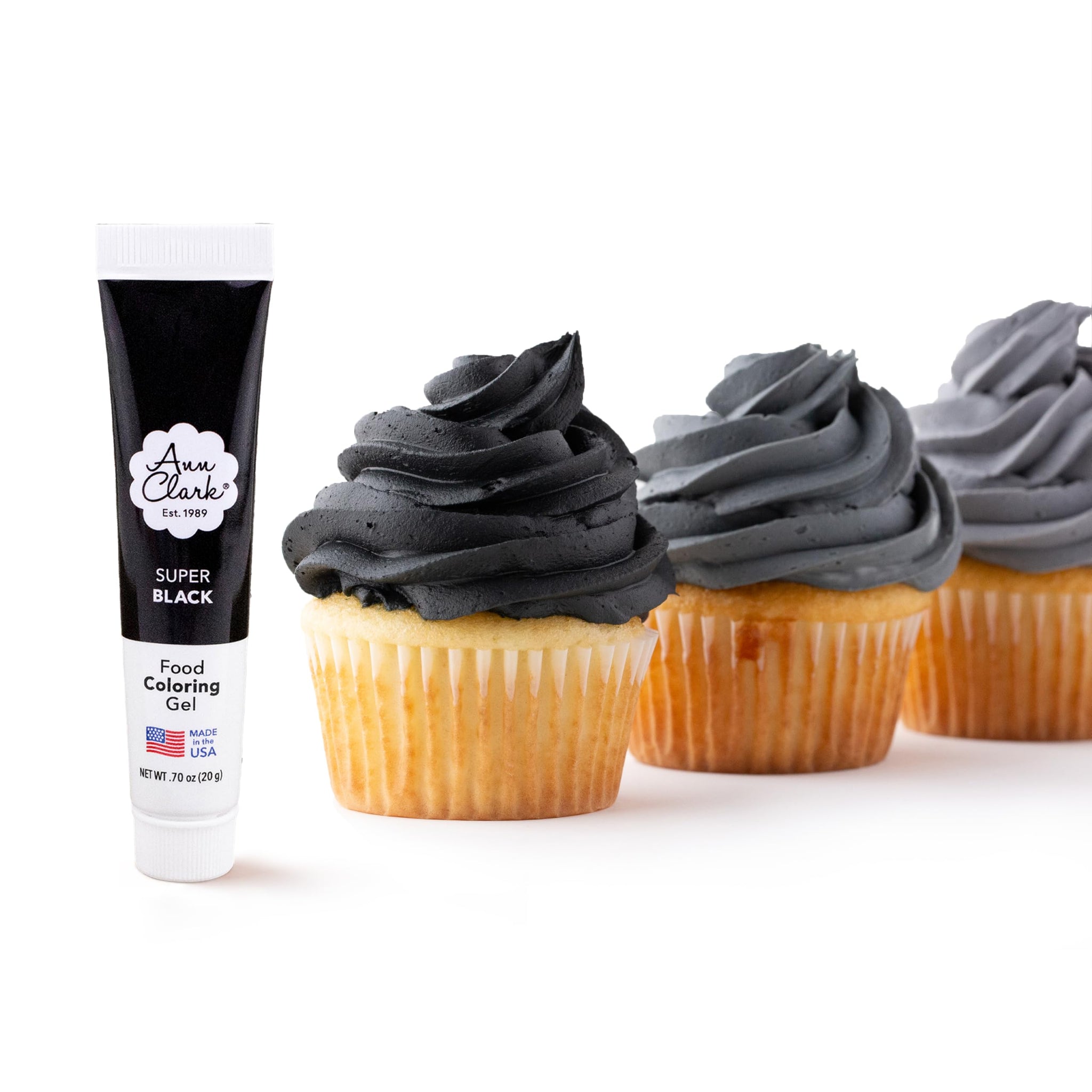 Ann Clark Super Black Food Coloring Gel .70 oz. Professional Grade Made in USA