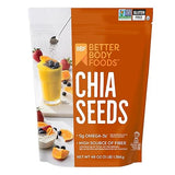 BetterBody Foods Chia Seeds 3 lbs, 48 Oz, with Omega-3, Non-GMO, Gluten Free, Keto Diet Friendly, Vegan, Good Source of Fiber, Add to Smoothies
