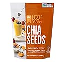 BetterBody Foods Chia Seeds 3 lbs, 48 Oz, with Omega-3, Non-GMO, Gluten Free, Keto Diet Friendly, Vegan, Good Source of Fiber, Add to Smoothies