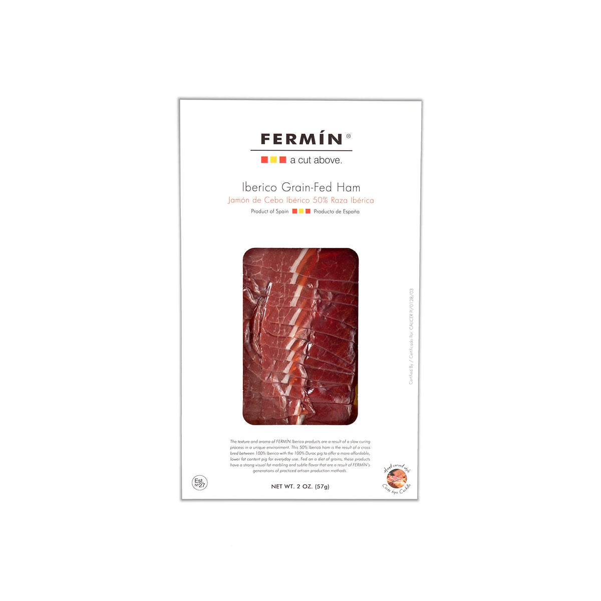 Fermin Jamon Iberico Sliced Ham - 2 oz (Pack of 2) | Authentic Spanish Iberico Ham