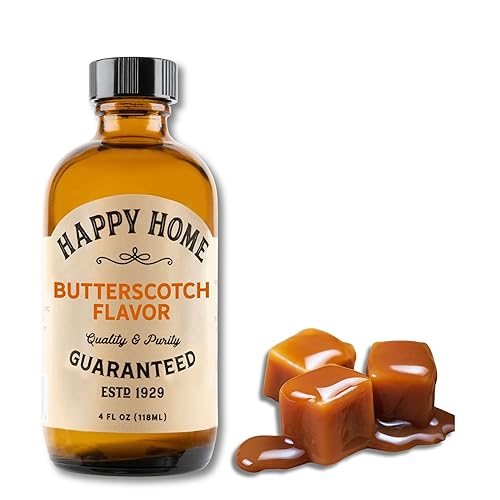 Happy Home Butterscotch Flavor Extract, Gluten-Free, Dairy-Free, Nut-Free, Kosher, 4 fl oz
