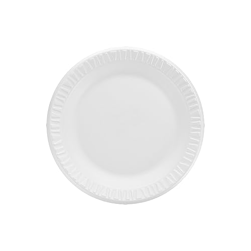Dart 7PWCR 7 in White Unlaminated Foam Plate (Case of 1000)