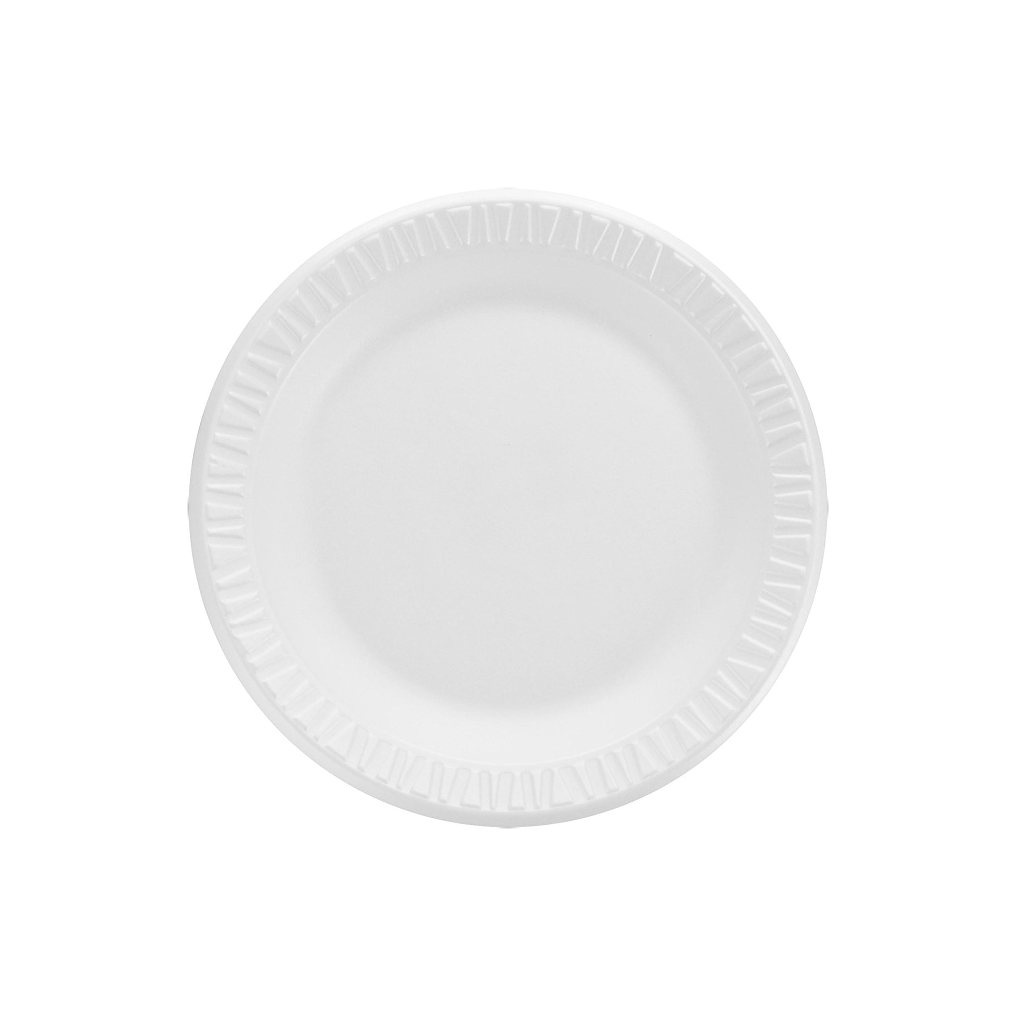 Dart 7PWCR 7 in White Unlaminated Foam Plate (Case of 1000)