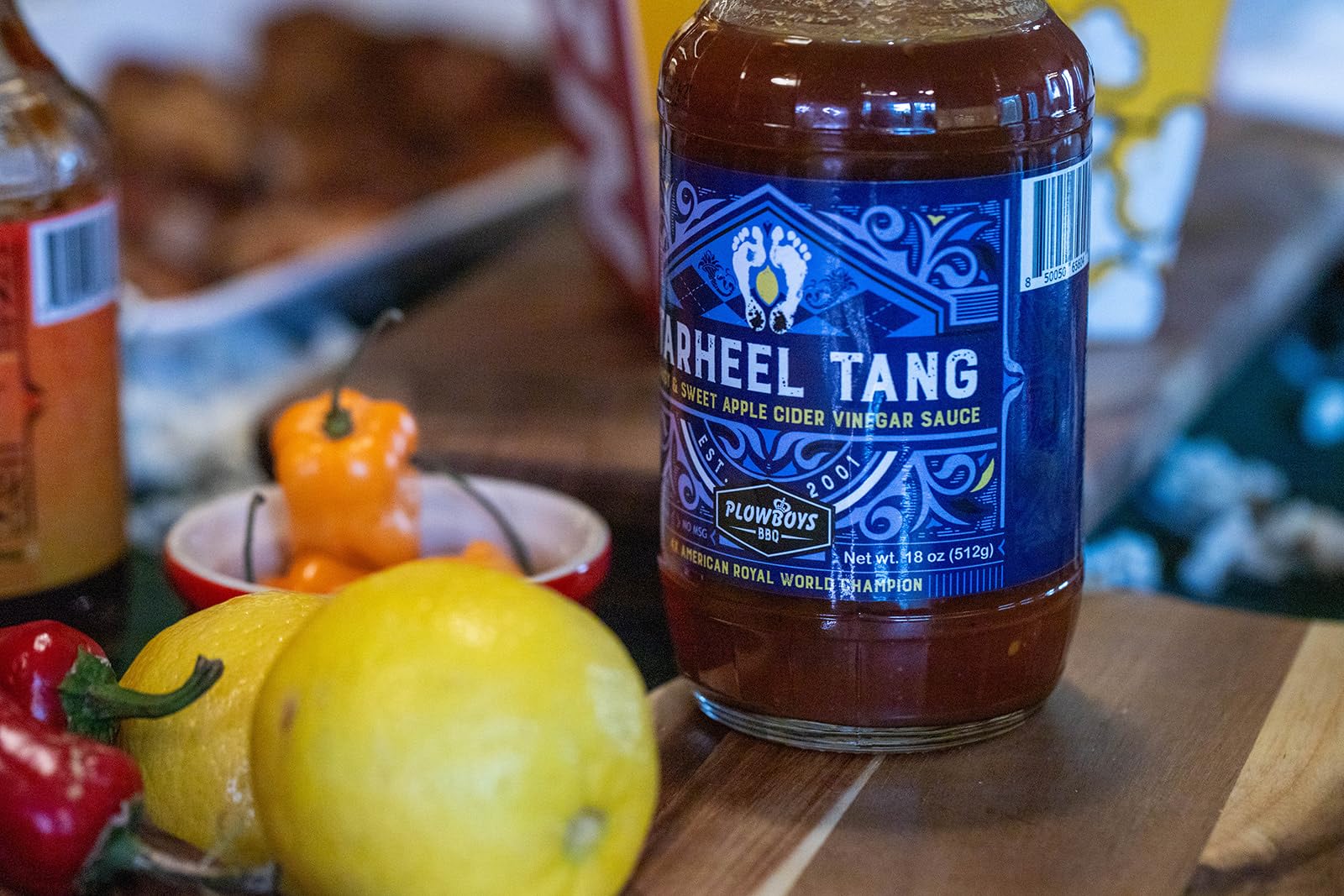Plowboys Tarheel Tang BBQ Sauce - Carolina Style Sweet & Tangy Barbecue Sauce with Smoky Finish - Perfect for Pulled Pork, Chicken & Ribs (Tarheel