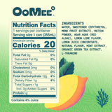 OoMee Fruity Matcha Drink | Lemon & Mint | Fruit?Infused, Plant?Based Vegan Beverage with Sustained Energy, Natural Craving Support, Low-Calorie, No
