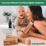 Compostic Compostable Gallon Bags (60 Count) Starter Pack - Resealable Zip-Seal, Plant-Based, Home Compostable, Freezer Safe, BPA-Free, Non-Toxic