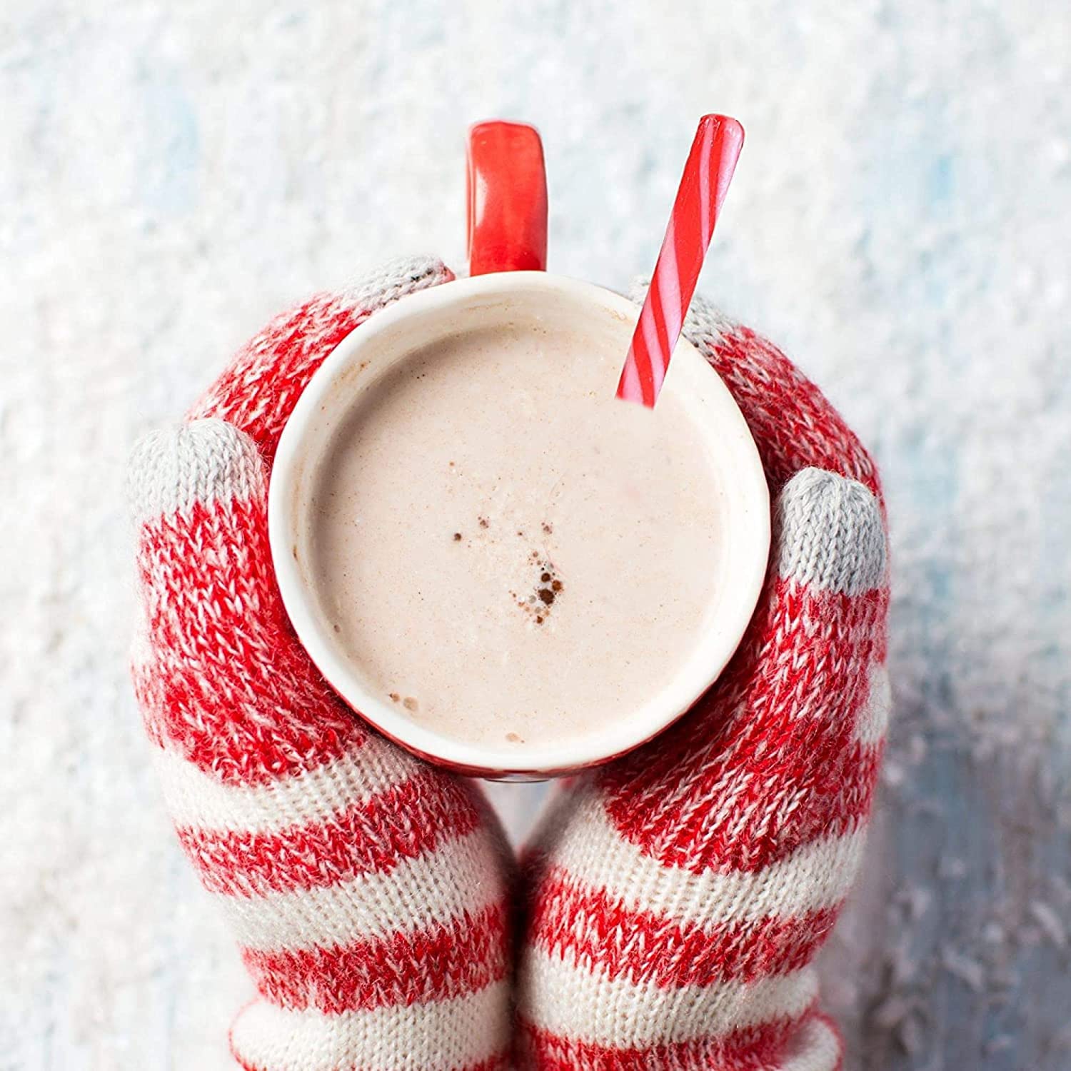 Candy Cane Peppermint Spoons, Edible Stirring Sticks for Hot Chocolate Beverages, Cocoa, Tea, Coffee, Stocking Stuffers Holiday Gifts, 3 Pack, 2.54