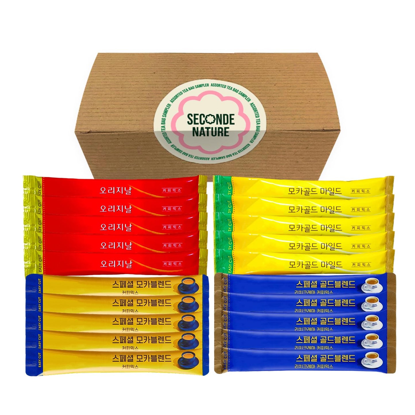 Korean Coffee Mix Variety Packet Sampler | Instant Coffee Mix 20 Sticks | Maxim Instant Coffee Original, Maxim Mocha Coffee, Ediya Special Blends