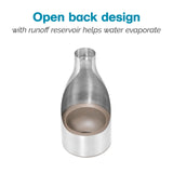 Polder Sleek Stainless Steel Toilet Brush with Caddy, Slim and Discreet Design, Open-Back Design for Odor Control, Rust-Resistant Stainless Steel, 2