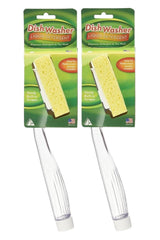 Arrow Dish Sponge w/Soap Dispenser Handle, 2pk - Fillable Dish Wand for Quick, Convenient Cleaning - Easy to Refill - Built-In Scrubber for Dishes