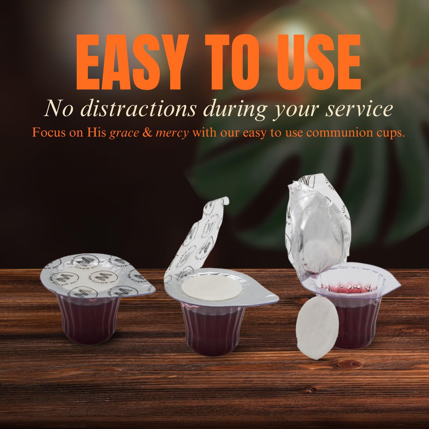 Pre Packaged Traditional Communion Cups | Box of 500 with Juice and Wafer
