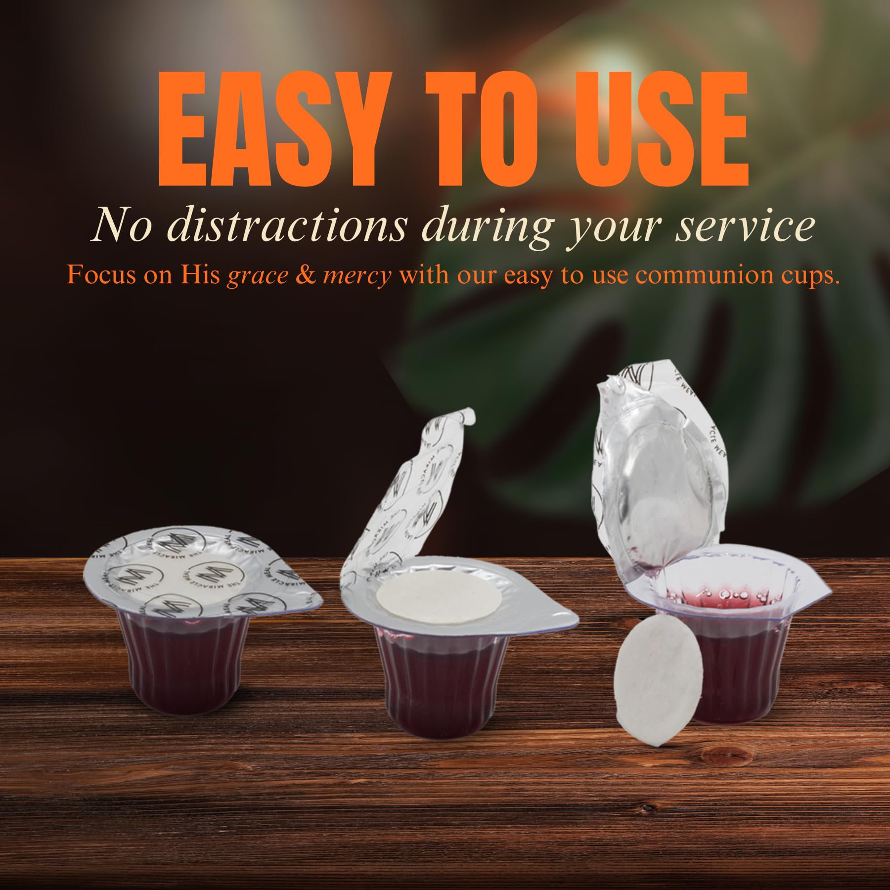 Pre Packaged Traditional Communion Cups | Box of 500 with Juice and Wafer