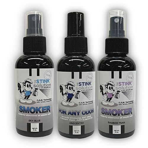 The Stink Solution Smoke Odor Eliminator Spray - Completely Remove Smoke Smell From House, Car, Clothes, Hair, & More - Best Odor Eliminator For Smoke