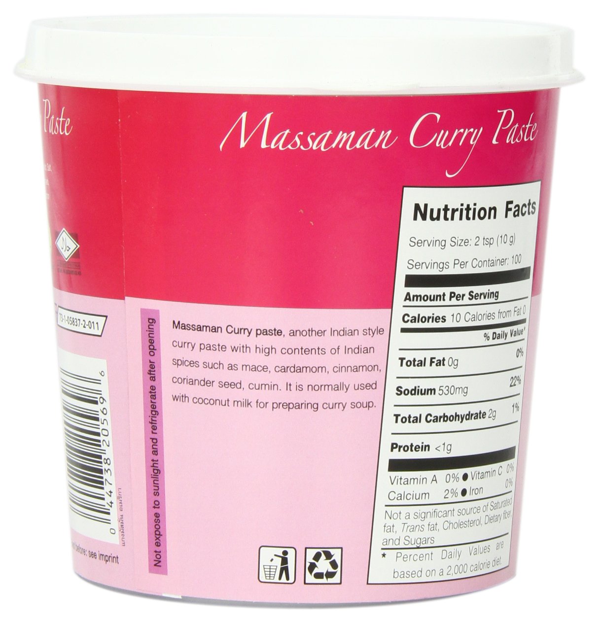 Mae Ploy Massaman Curry Paste, Authentic Thai Masaman Curry Paste For Thai Curries And Other Dishes, Aromatic Blend Of Herbs, Spices And Shrimp Paste
