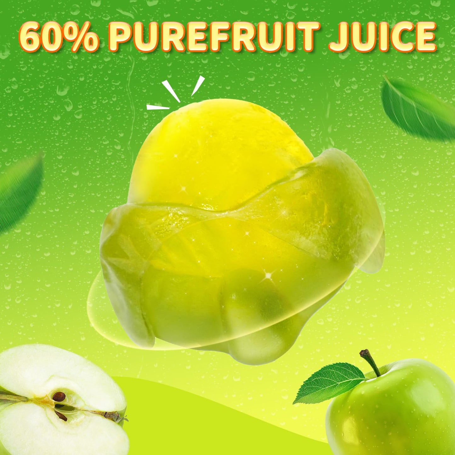 AMOS Peelerz Assorted Peelable Gummy Candy - Lychee, Mango, Peach, Green Apple | 4 Resealable Pouches (85g Each) | Fun, Chewy, Made with Real Fruit