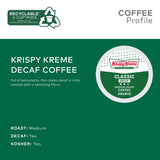 Krispy Kreme Classic Decaf, Single-Serve Keurig K-Cup Pods, Medium Roast Coffee Pods, 72 Count