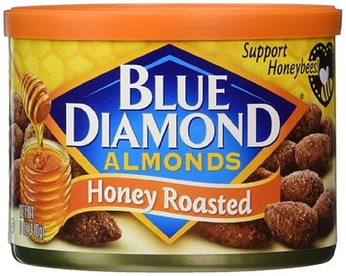 Blue Diamond Almonds, Honey Roasted, 6 Ounce (Pack of 6)