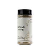 Olive & Vine Ground Thyme, Earthy & Aromatic, Seasoning for Roasts, Soups, and Stews, with Rich Tradition, Authentic Taste, For Global Recipes (4.96