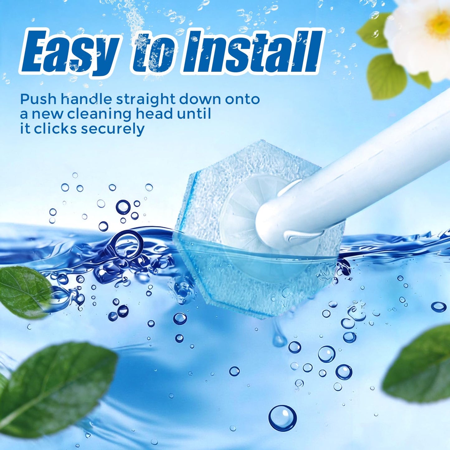 30Pcs Disposable Toilet Wand Refills Compatible with Clorox Toilet Wand. Easy Cleaning Toilet Bowl Fiber Wand Heads Compatible with Most Toilet