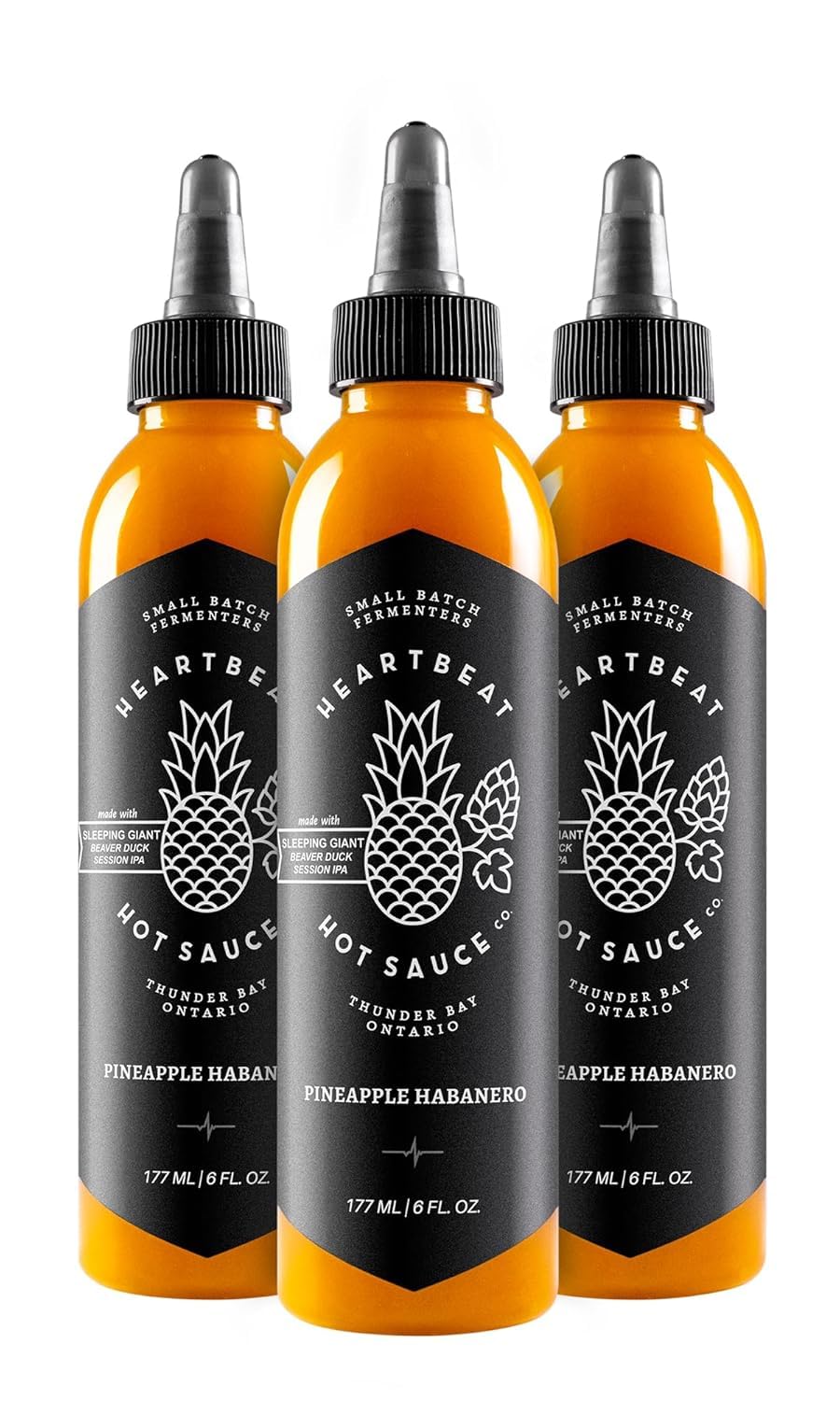 Heartbeat Hot Sauce Co. | Pineapple Habanero, 6 oz. 3 pack