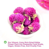 Plant Gift Dried Gomphrena globosa Flower, Natural Globe Amaranth Flower Blooming Flower Tea Natural Royal Scented Tea Gomphrena Rose Tea, Globe
