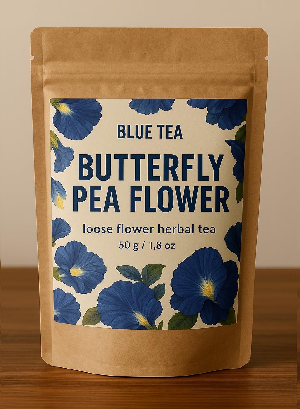 Dried Butterfly Pea Flowers - Clitoria Ternatea - Natural Blue Tea - Color-Changing - Antioxidant Herbal Infusion - 100% Pure