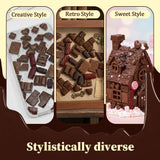 MiOYOOW Mini Fake Chocolate, 60PCS Realistic Faux Chocolate Decoration for DIY Crafts, Phone Case, Home Decor & Party Props
