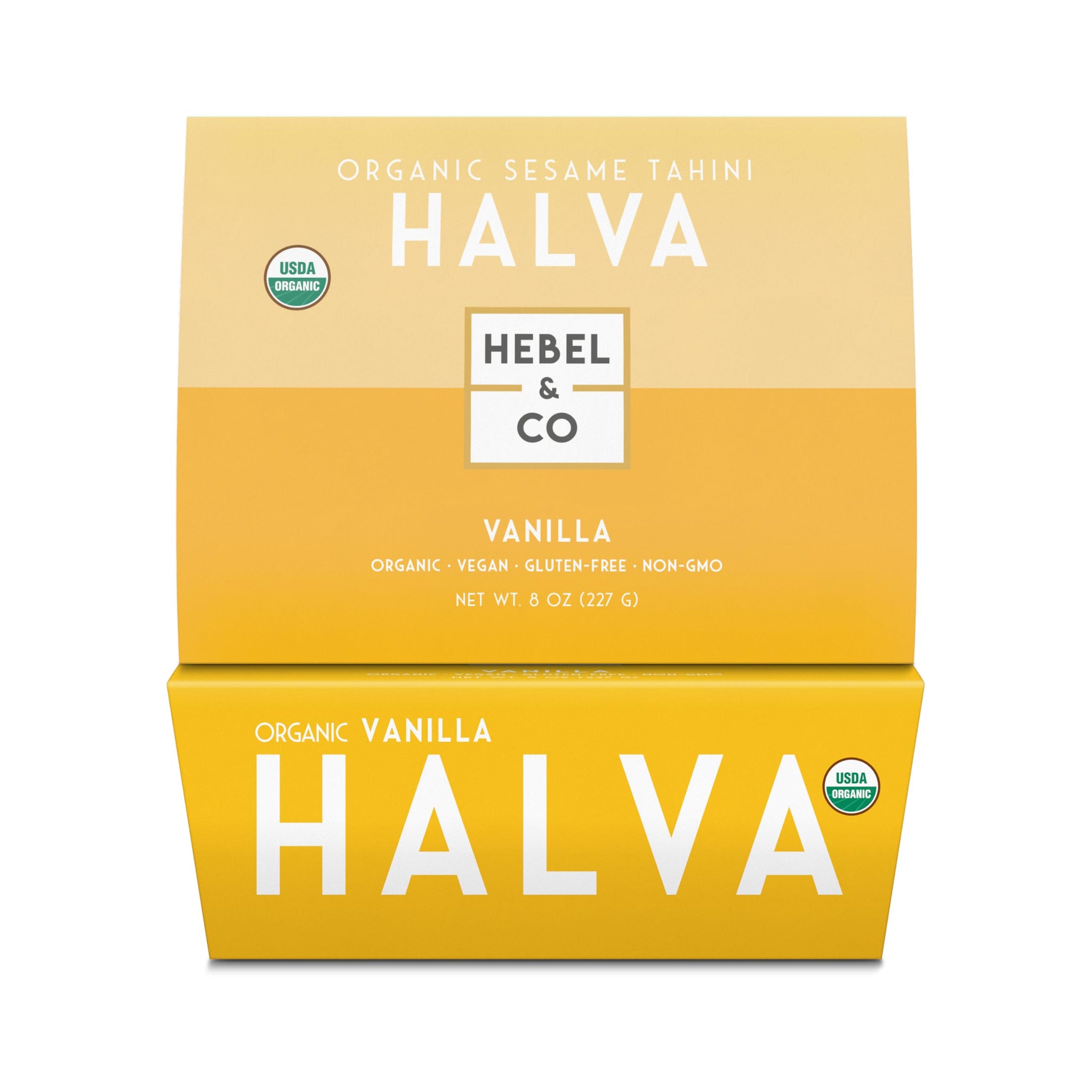 HEBEL & CO Vanilla Halva - 8 oz | Certified USDA Organic, Gluten Free, Kosher & Vegan