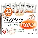 Wissotzky Wellness Immune Herbal Tea, 20 Tea Bags | Caffeine Free | With Ginger, Turmeric, Echinacea & Lemon | Herbal Tea for Immune Support & Daily