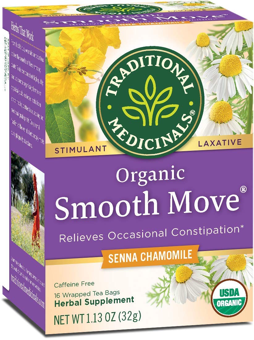 Traditional Medicinals Organic Smooth Move Chamomile Laxative Tea, 16 Tea Bags (Pack of 6)